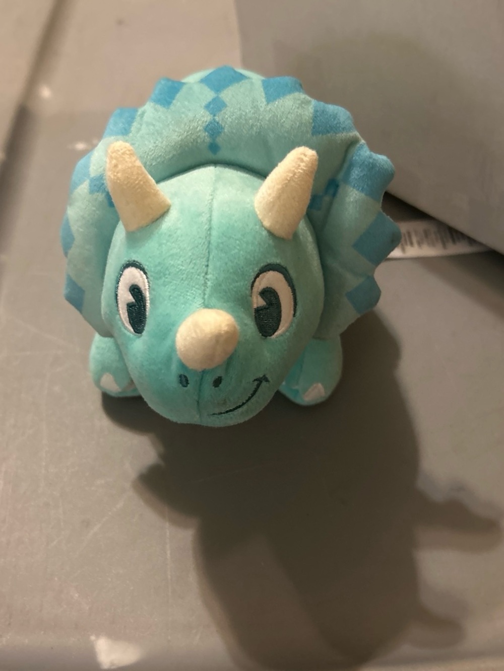 Disney Aqua Blue Triceratops Plush Toy